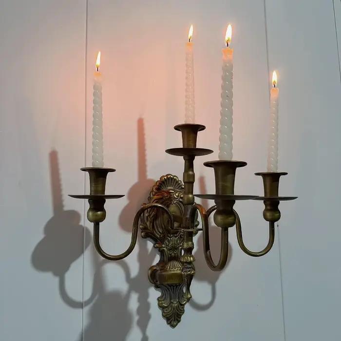 Appliques murales à bougies, décorations d'intérieur rustiques, chandeliers muraux, bougeoirs pour fêtes, mariages et intérieur