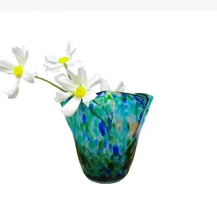 Vase en verre transparent coloré, pots de fleurs hydroponiques, arrangement de fleurs décoratives, décoration de bureau, vases floraux, décoration moderne