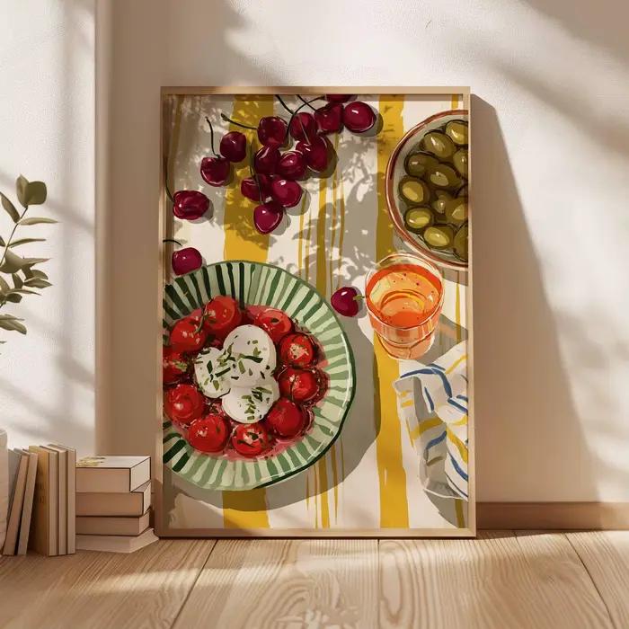 Impression sur toile de cuisine méditerranéenne