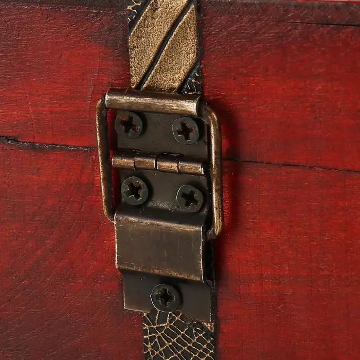Boîte en bois rétro rectangle pour bijoux et souvenirs rangement à domicile cadeau occassions spéciales vintage trésor