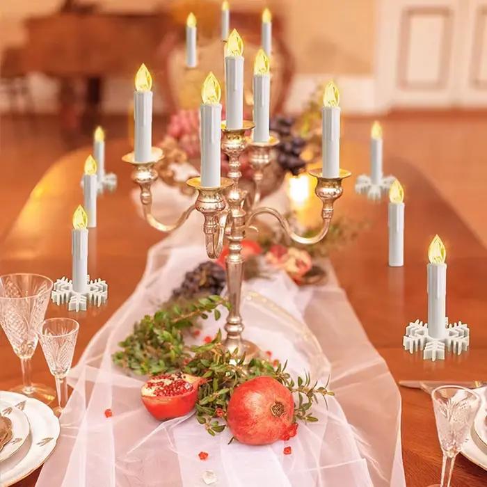 Bougie LED réaliste à effet de flamme vacillante, 200 heures, avec télécommande et minuterie, lumière chaude, pour cadeau, décoration intérieure, centre de table, mariage, lumières d'arbre artificiel