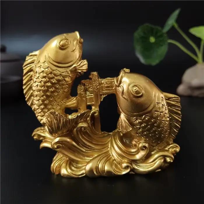 Statues de bouddha Feng Shui chinoises en or