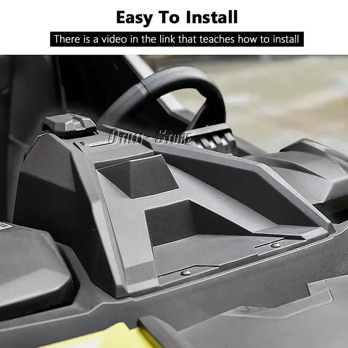 Support de tablette pour appareil électronique, boîte de rangement noire, accessoires UTV, Commander MAX, Maverick Trail, MAVERICK dehors 800, 1000 R
