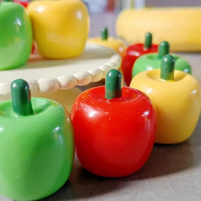 Pommes miniatures en résine pour décoration de jardin Noël Saint Valentin Mariage accessoires de bricolage artisanal ornement résine Moving Forest
