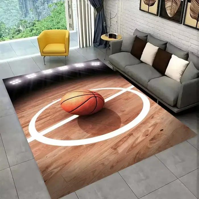Tapis de sol à motif de basket-ball, décoration de porte, maison, salon