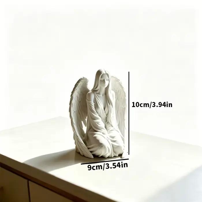 1 pièce : Statue décorative élégante et magnifique avec des ailes, sculpture minimaliste moderne, idéale pour les chambres à coucher et les bureaux, décoration d'intérieur exquise, articles cadeaux po