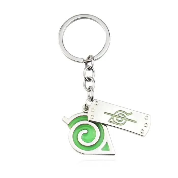 Marchandises de dessins animés Naruto, collier avec symbole du village de Konoha et du ninja rogue, pendentif lumineux, porte-clés, petit cadeau