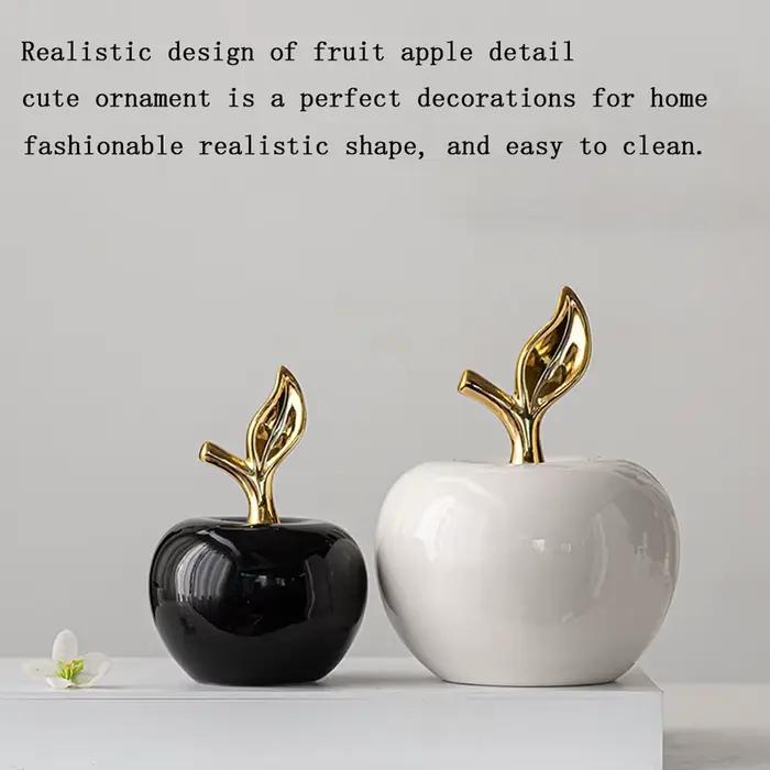 Classique Style européen en céramique mignon drôle noël fruits ornement maison chambre Figurines artisanat bureau décor Statues Sculpture