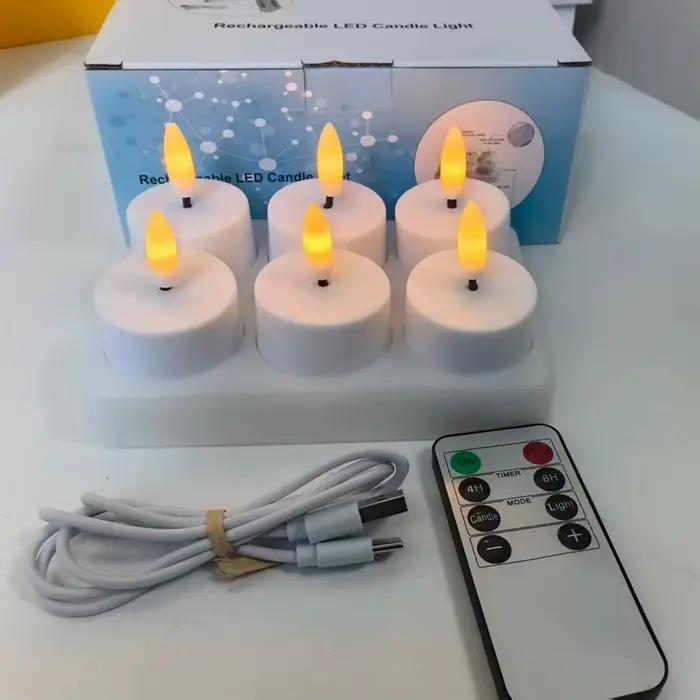 Bougies LED sans flamme rechargeables