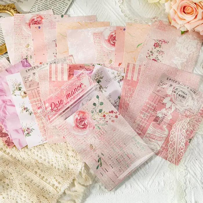 Bloc-notes en papier, 22 pièces/lot, la période de floraison est comme un rêve, Journal indésirable, Scrapbooking, décoration de fond rétro