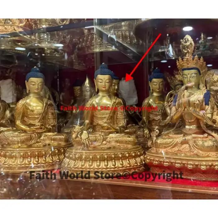 Statue de Bouddha TathagMiBuddha du Tibet et de la Thaïlande, reconstitueur bouddhiste, cuivre de haute qualité, protection efficace, 21cm, 2024