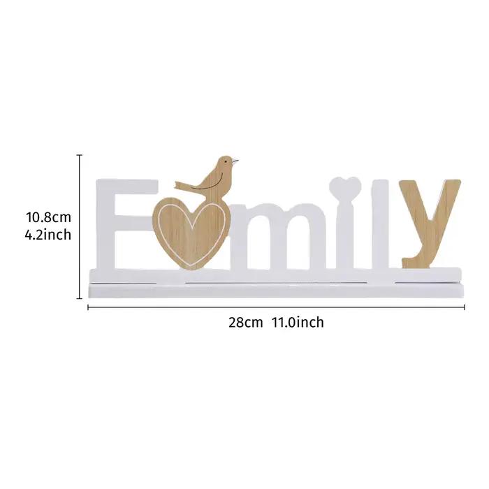 1 pièce, un article décoratif avec lettrage familial simple et élégant