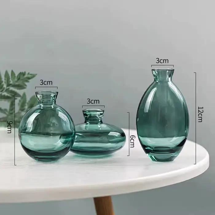 Ensemble de Mini Vase créatif en verre Transparent