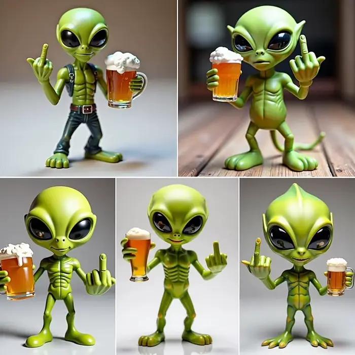ALien Statue en résine ornement