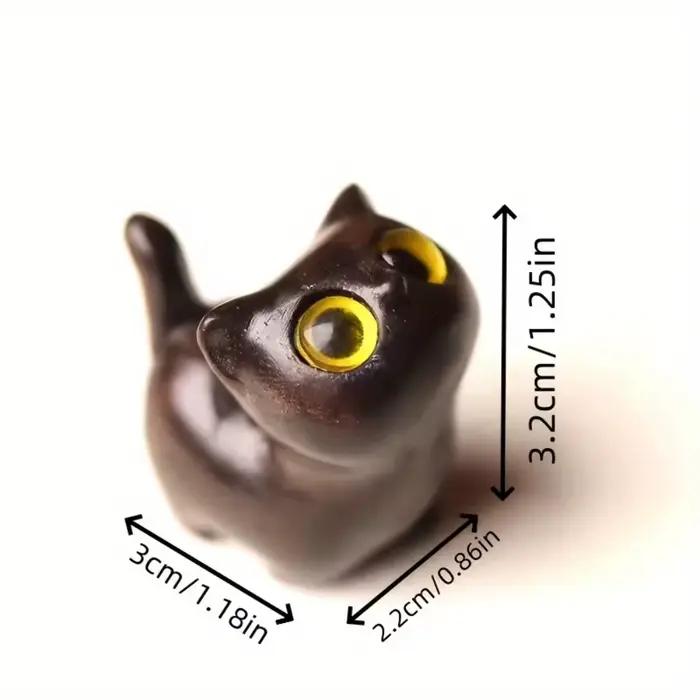 Figurine de chaton en bois mignonne et charmante