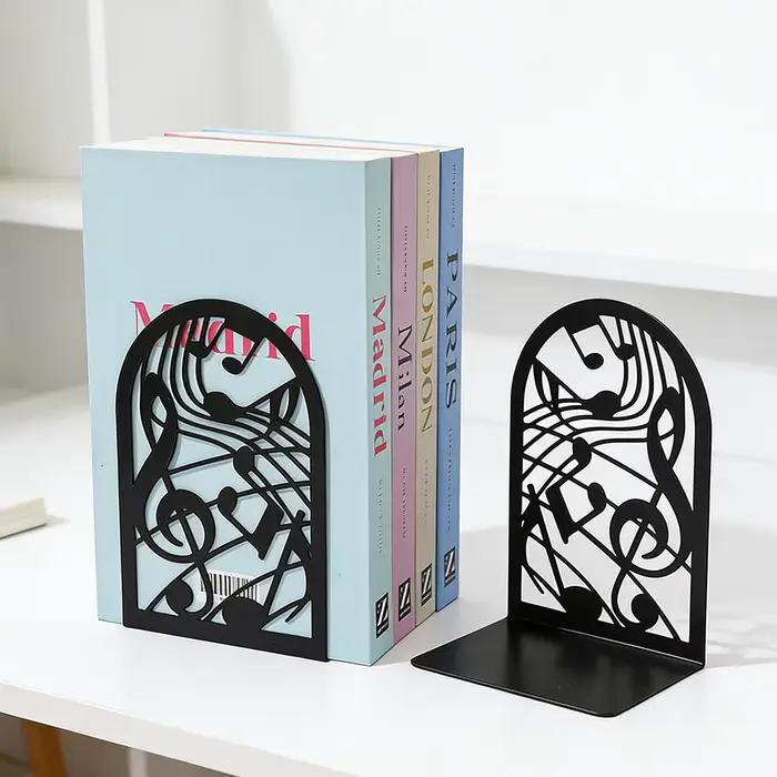 Serre-livres en métal pour étagères
