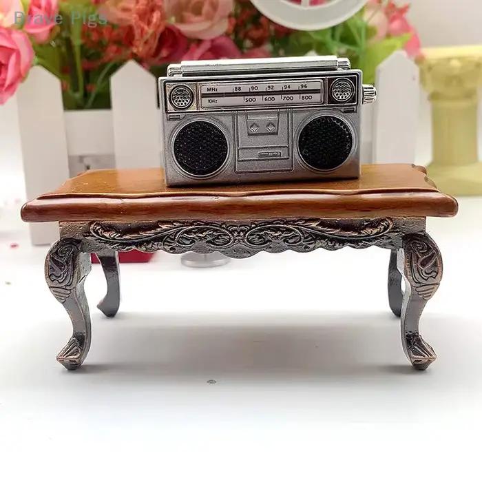 Mini radio rétro de simulation de poche, accessoires pour la maison, 1:12