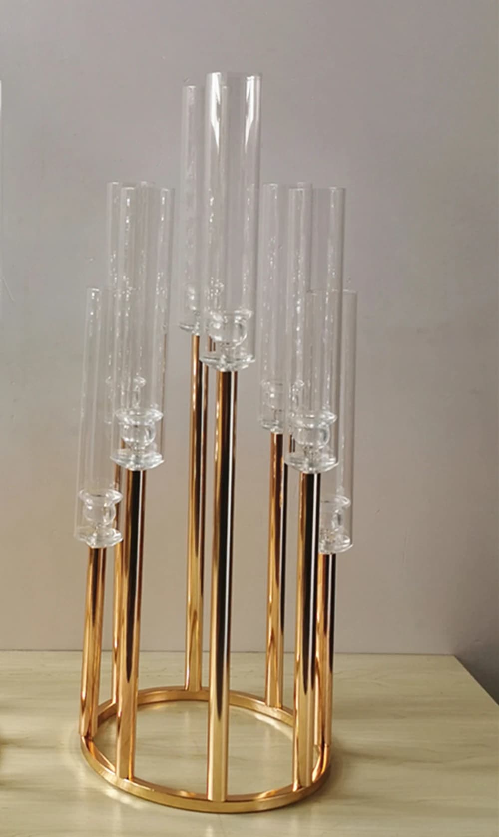 Bougeoirs en métal, bougeoirs, Vases à fleurs, centre de Table de mariage, support de pilier, décora
