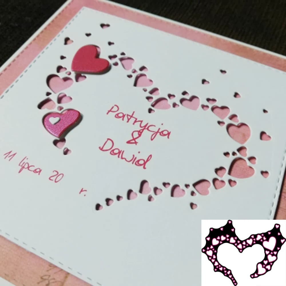 Coeurs Die BE Ching Die métal Die Cutting Die Scrapbook décoratif papier carte bricolage gaufrage ar