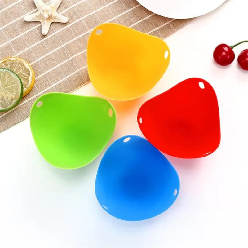 Moule à braconnier à œufs en Silicone, dosettes de braconnage, moule à œufs, bol, anneaux, cuiseur,