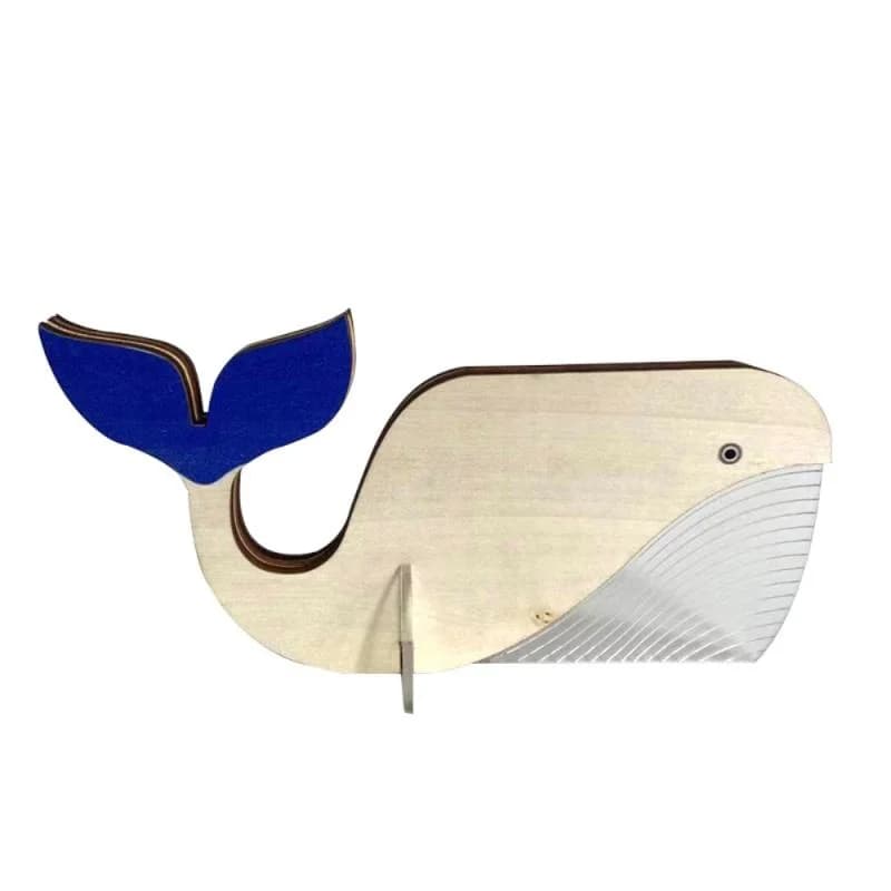 Décoration créative d'animaux lumineux, ornements de Table en bois et acrylique, pélican, baleine Si
