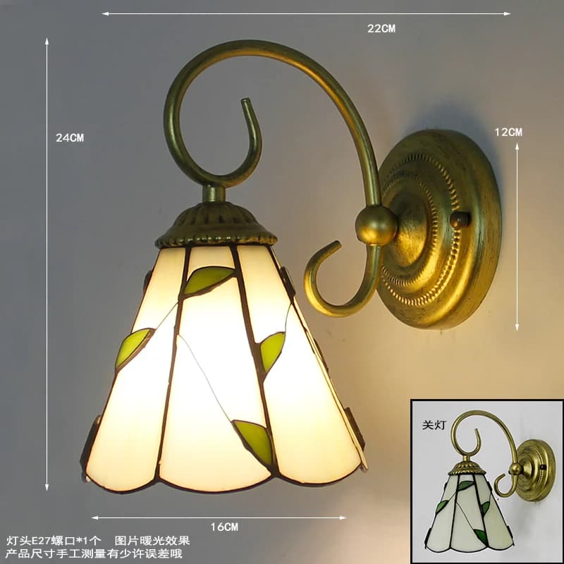 Applique Murale Esthétique à LED de Style Tiffany, Luminaire Décoratif d'Nik, Style Méditerranéen, I