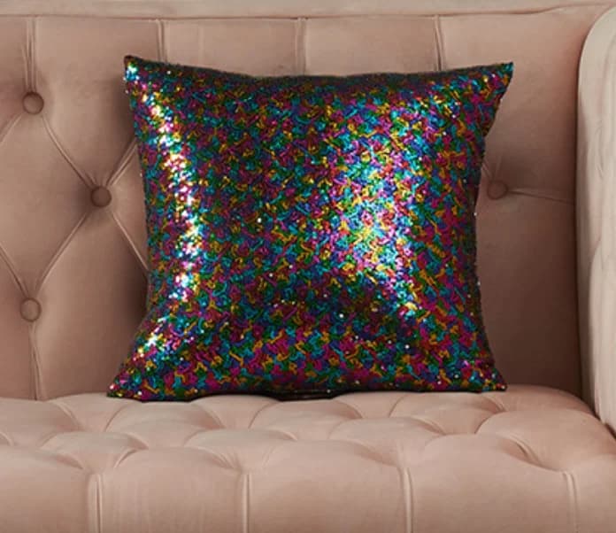 Housse de coussin 40x40cm, taie d'oreiller de luxe à paillettes sirène avec paillettes, décoration d