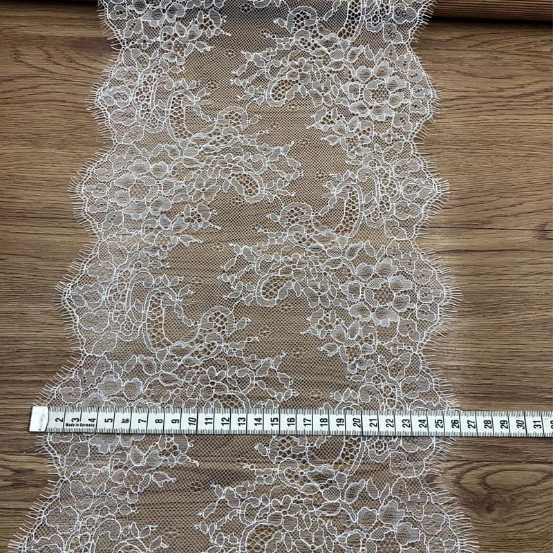 Cils bilatéraux en dentelle, accessoires noirs et blancs, doux, décoration de robe en dentelle pour