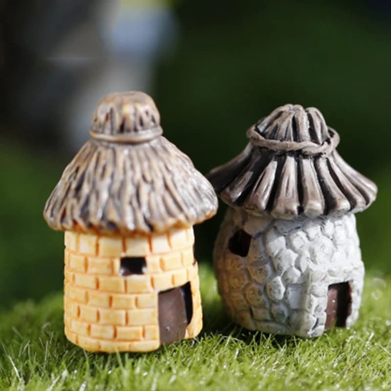 Modèle de mini cabane de maison ancienne, petite statue, figurine, artisanat, figurine russe, orneme