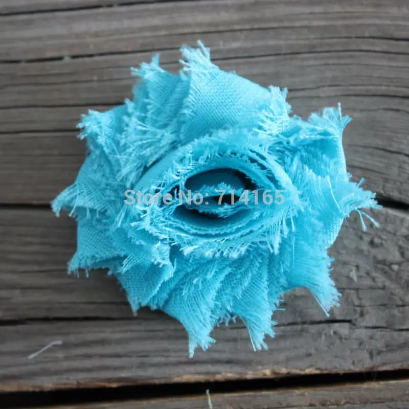 Mini fleur shabby chic de 1.5 pouces, garniture florale, arc de pluie, points roses turquoise, viole