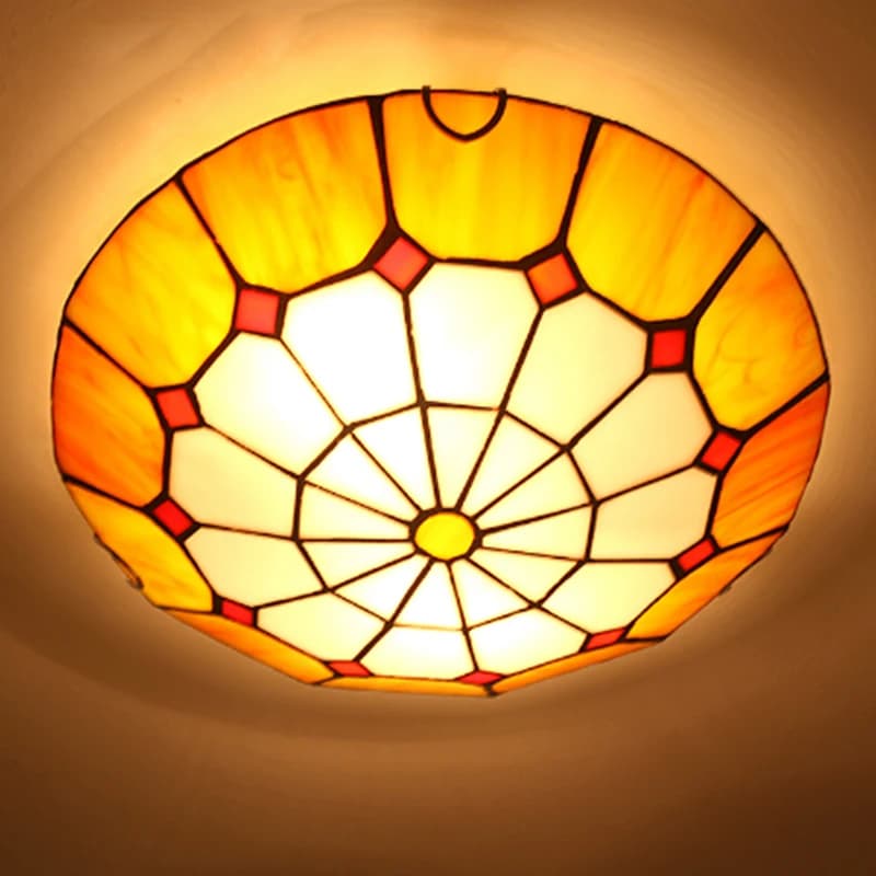Plafonnier en verre de style européen, design coloré, design moderne, luminaire décoratif d'intérieu