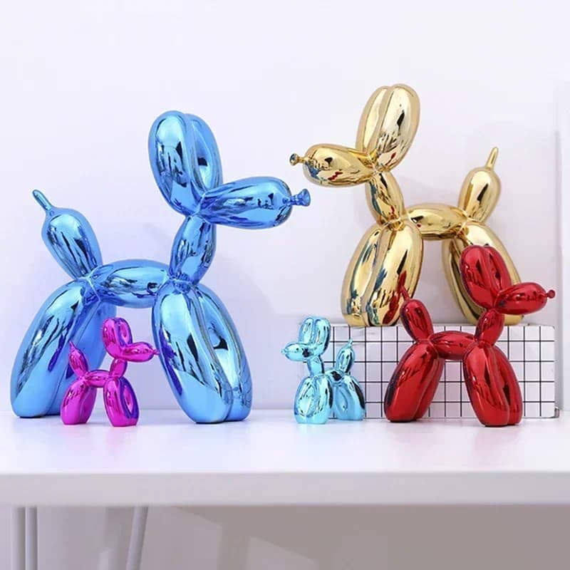 Sculpture de chien en ballon en résine, décoration de maison, décoration de Table et accessoires de