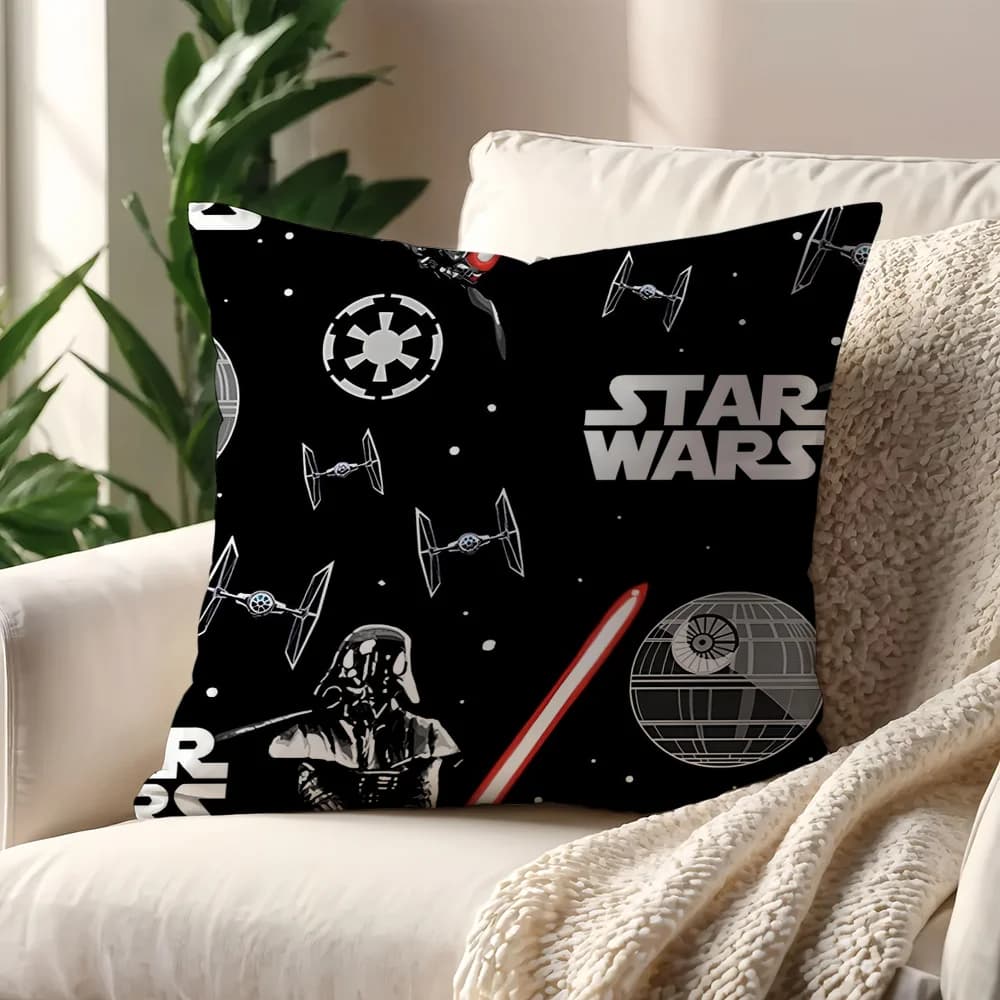 Housse de coussin S-Stars Wars Classic Comic pour oreiller, impression décorative pour canapé, maiso