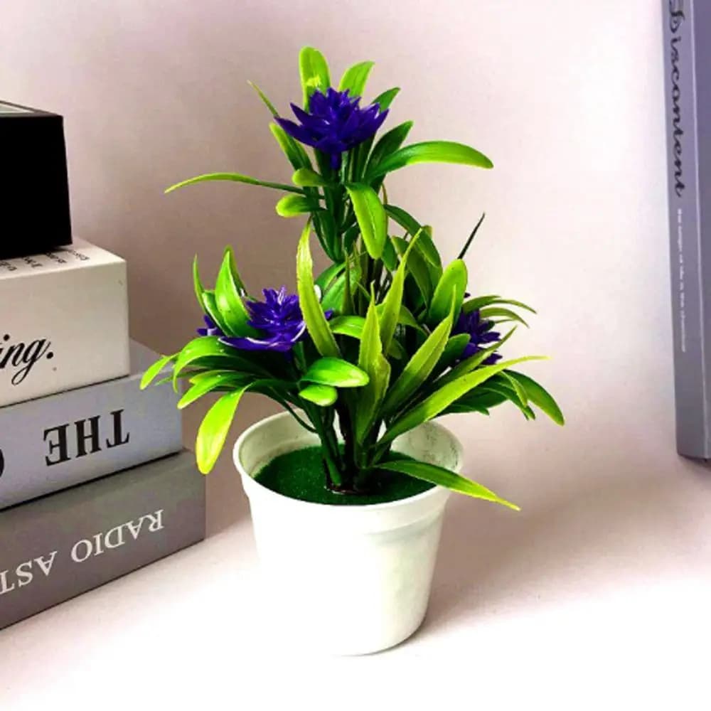 Mini-écosystème de fleurs artificielles pour salle à manger ou bureau, fausses plantes décoratives d