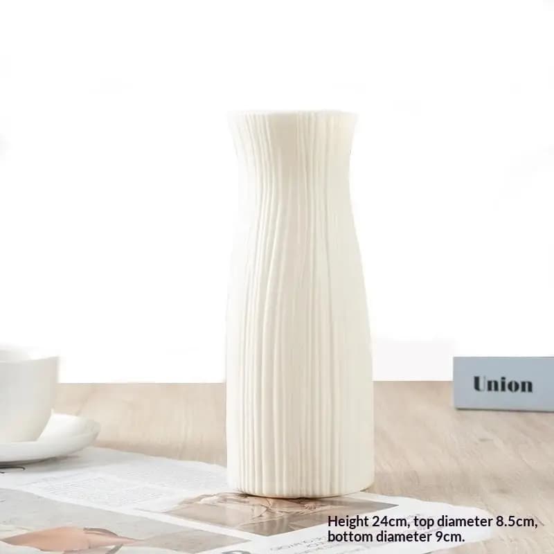 Vase à fleurs séchées en plastique avec pot à fleurs géométrique minimaliste en plastique, décoratio