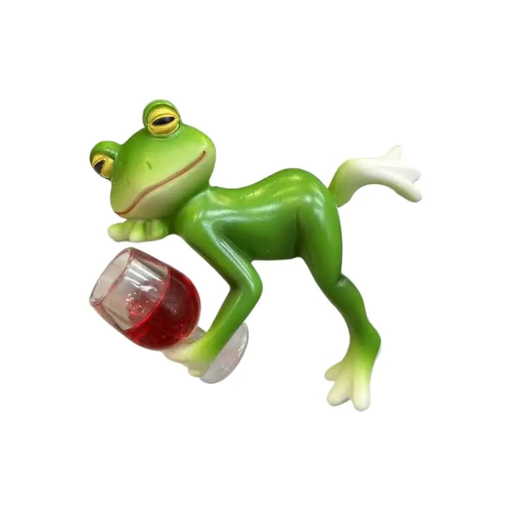 Figurine de grenouille amusante en résine, ornement suspendu pour jardin, décoration de pot de plant