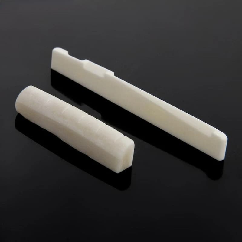 1 jeu de broches de pont en os, pièce de selle d'écrou à ongles pour guitare Folk acoustique