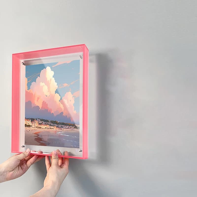 Cadre Photo flottant en acrylique de couleur superbe, plateau de cadre Photo en acrylique, formats h