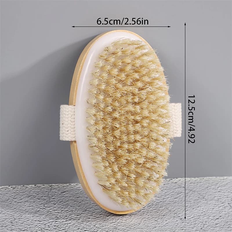 Brosse à poils naturels, douce, humide, peau sèche, SPA, masseur de bain, maison, dos sec et humide,