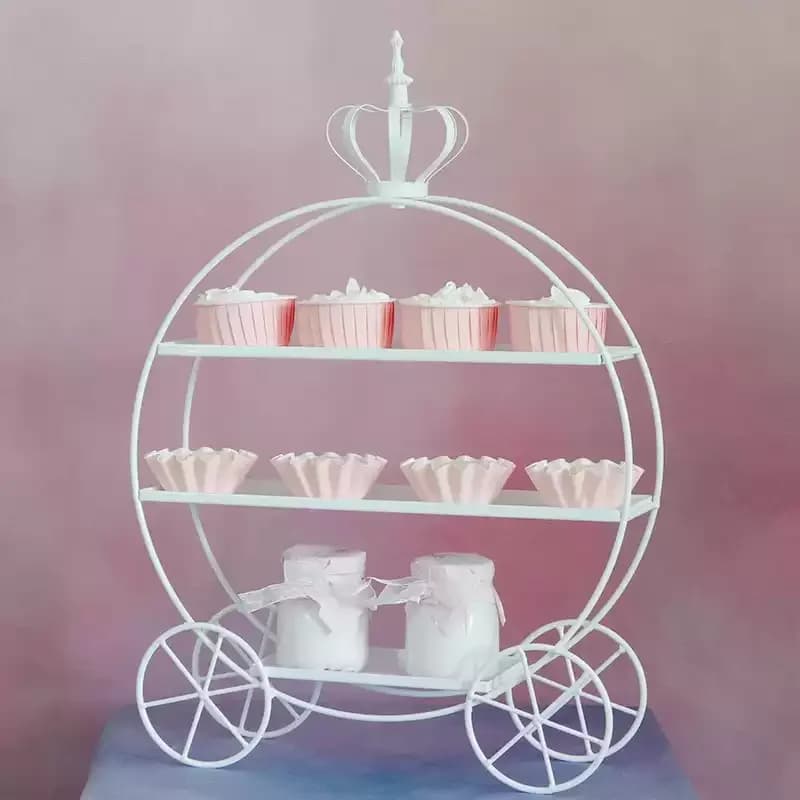 Ensemble de présentoirs de style européen pour table de desserts, idéal pour buffet froid, pause thé
