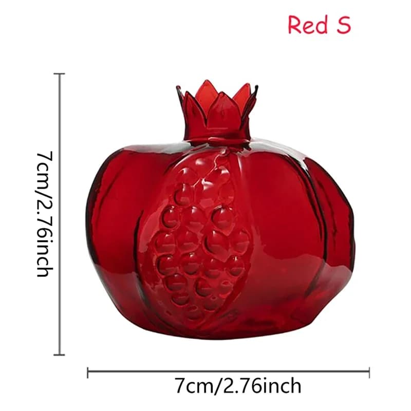 Vase en verre en forme de grenade, 1 pièce, décoration créative pour la maison, vase à fruits, décor
