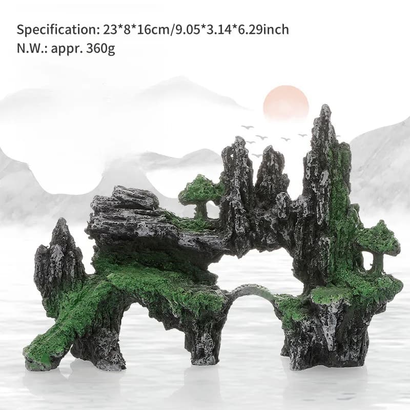 Roches décoratives pour Aquarium, Simulation d'aquarium, rocaille de montagne, pont arqué, décor d'a