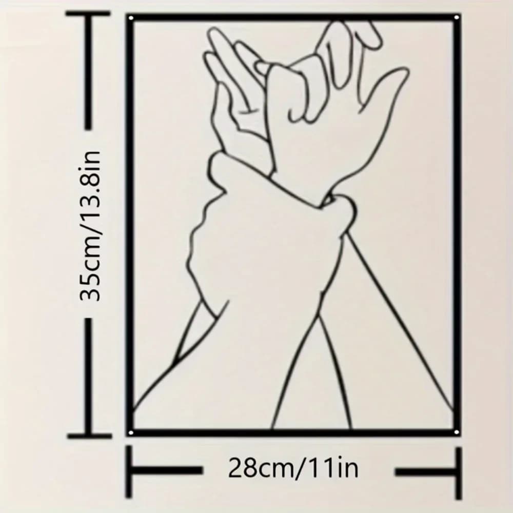 Décoration murale en métal à main pour Couple romantique, pour salon, chambre à coucher, cadeau d'am