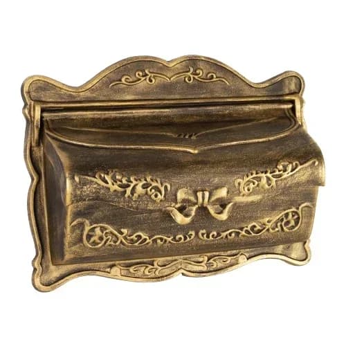 Boîte aux lettres en fer rustique européen noir mat, seau Vintage en étain pour journal, boîte aux l