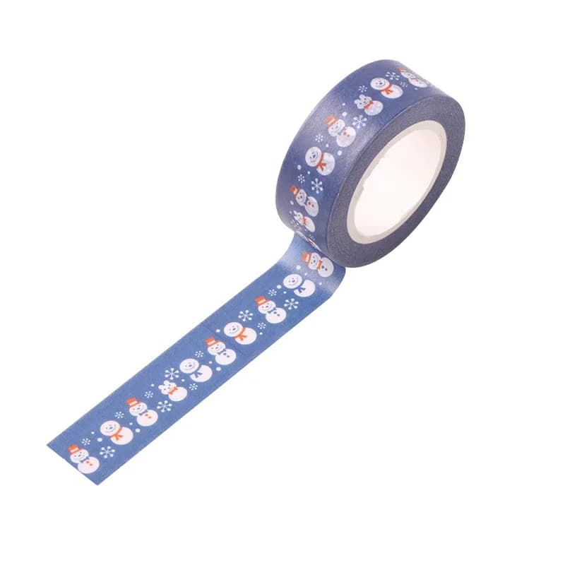 1pc ruban adhésif Washi noël bonhomme de neige motif papier décor Collage adhésif bricolage Scrapboo