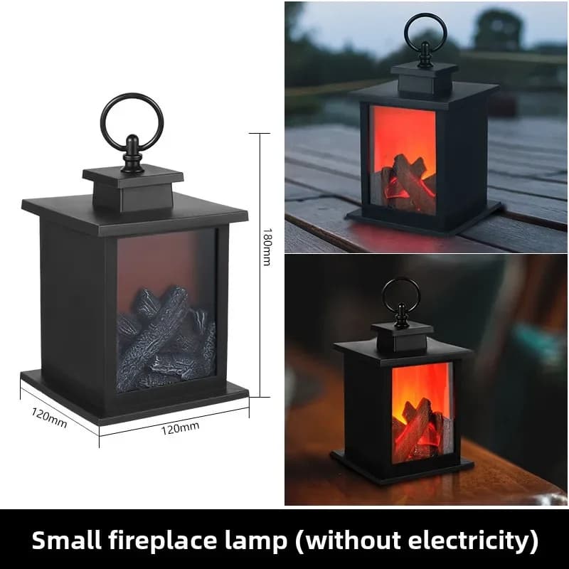 Lampe de cheminée LED effet de flamme réaliste Style Vintage USB alimenté par batterie lumière pour
