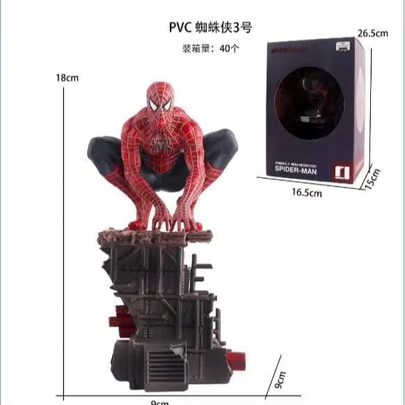 Figurine d'action Spider Man 23cm, Statue de Collection de modèles animés Spiderman pour décoration