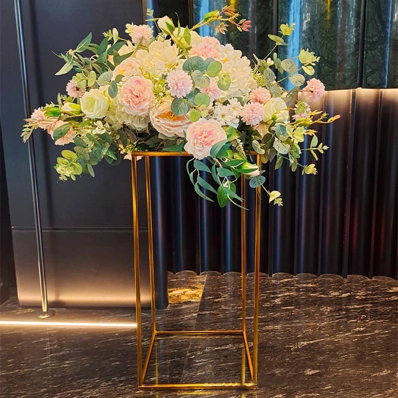 Vases en métal, Vase de Table délicat, support à fleurs, centres de Table de mariage, support de col
