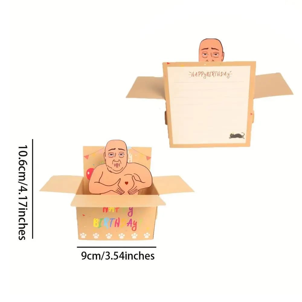 Carte d'anniversaire pop-up amusante et originale, décoration de bureau hilarante pour fêtes, divert