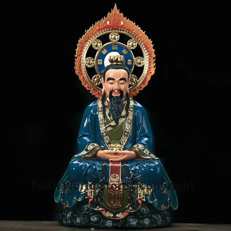 Statue de Bouddha du Seigneur des cieux, Taoïsme Dao, YUANSHI TIAN ZUN, Dieu Tout-Puissant, Temple à